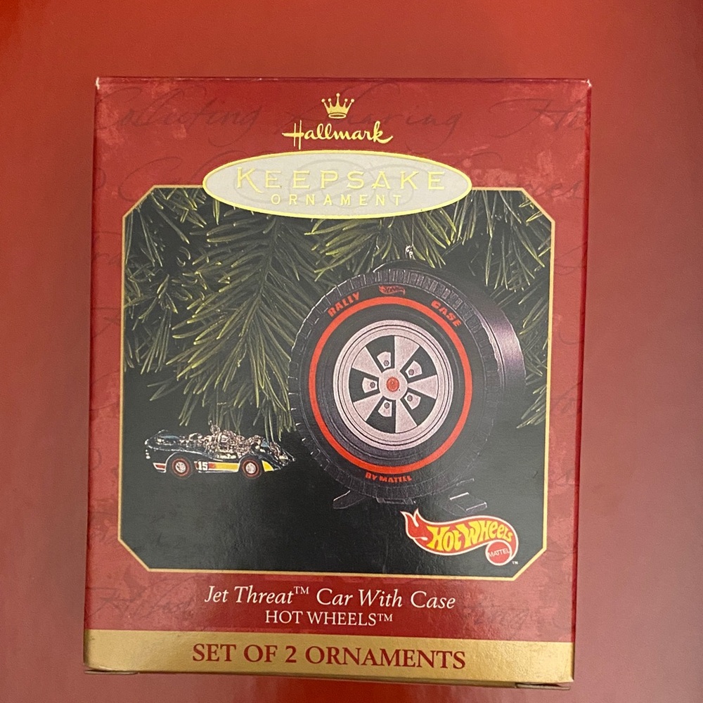 Hallmark Keepsake Hot Wheels Ornaments - Red and Black